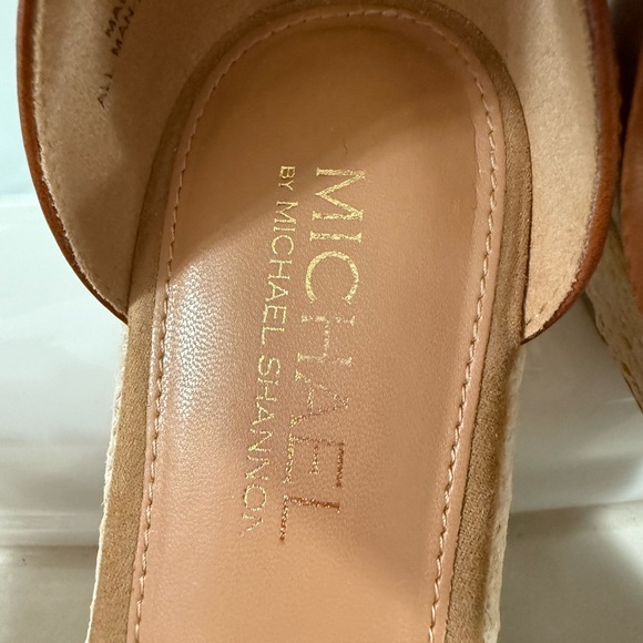 Michael by Michael Shannon Wedge Sandals – Size 9 – Tan Espadrille Platform, EUC - Picture 10 of 10
